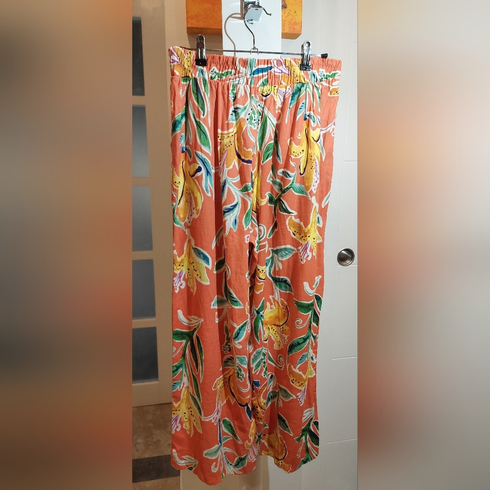 RACHEL Rachel Roy Orange Floral Maxi Pants - Picture 6 of 9